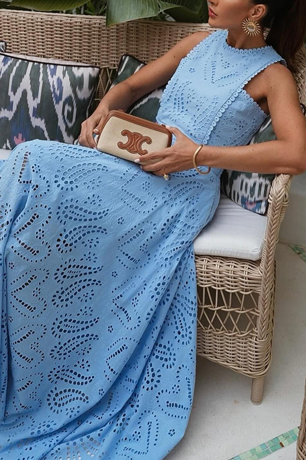 Ensemble Larissa™ : Top Brodé et Jupe Maxi Taille Haute