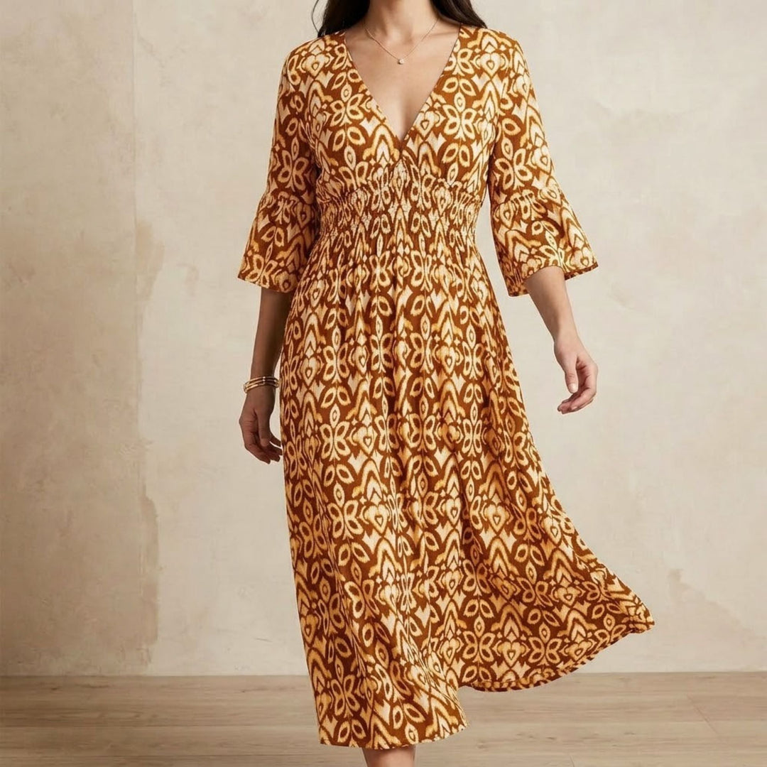 Florale – Robe Longue Élégante et Légère au Style Intemporel