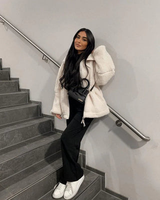 Kaja | Manteau effet peluche