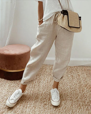 Lucie™ — Pantalon fluide en mélange coton et lin