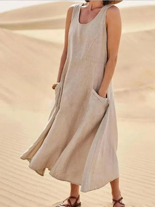 Nina Robe Maxi d’Été en Lin – L’Incontournable de l’Été