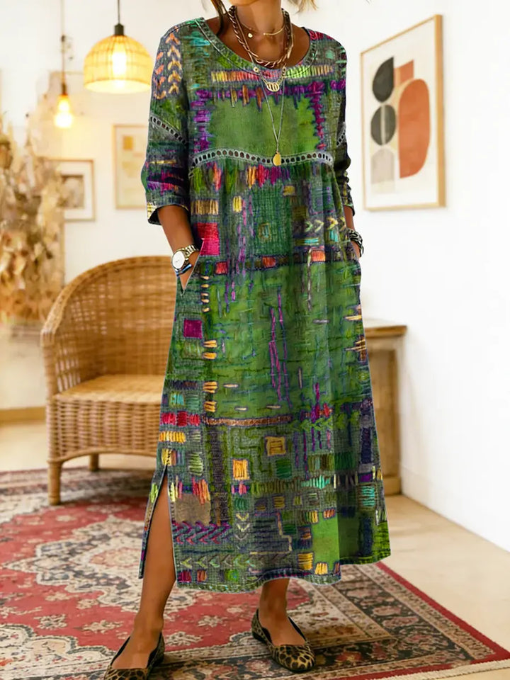 Anaïs | Robe ethnique patchwork vintage