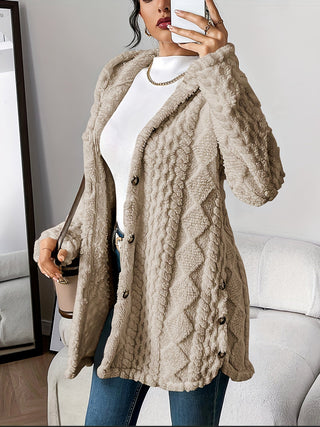 Sara | Manteau à capuche effet peluche