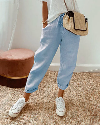 Lucie™ — Pantalon fluide en mélange coton et lin