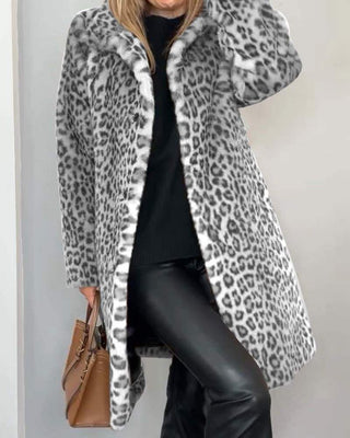 Leia | Manteau long imprimé léopard