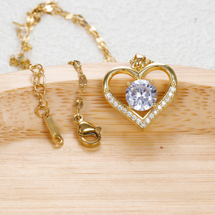 Amélia | Parure collier et bague plaquée or