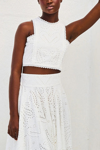 Ensemble Larissa™ : Top Brodé et Jupe Maxi Taille Haute
