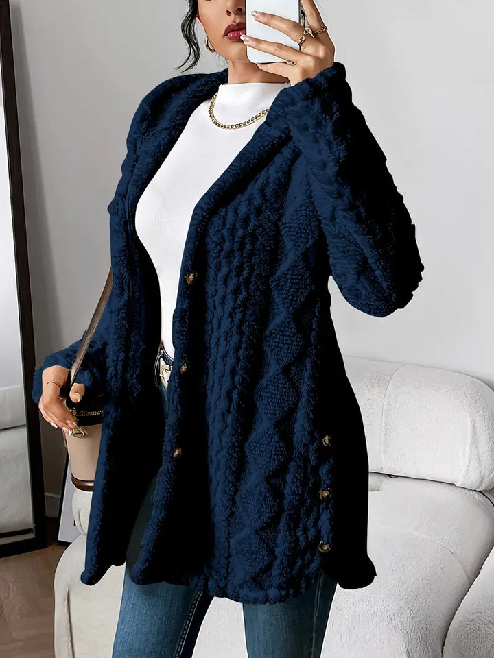 Sara | Manteau à capuche effet peluche