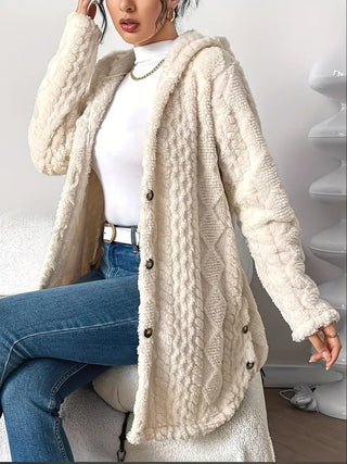Sara | Manteau à capuche effet peluche