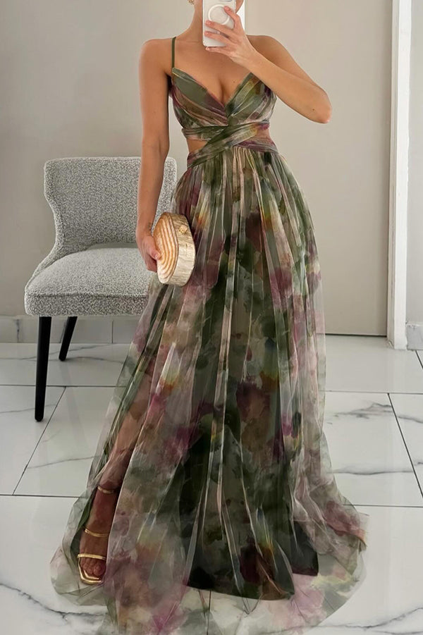 Inès | Belle robe maxi avec imprimé floral
