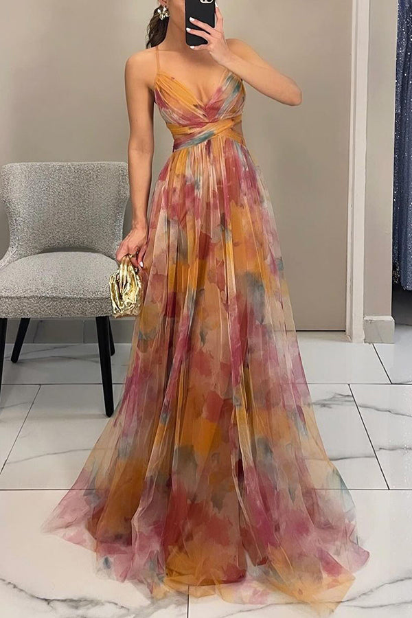 Inès | Belle robe maxi avec imprimé floral