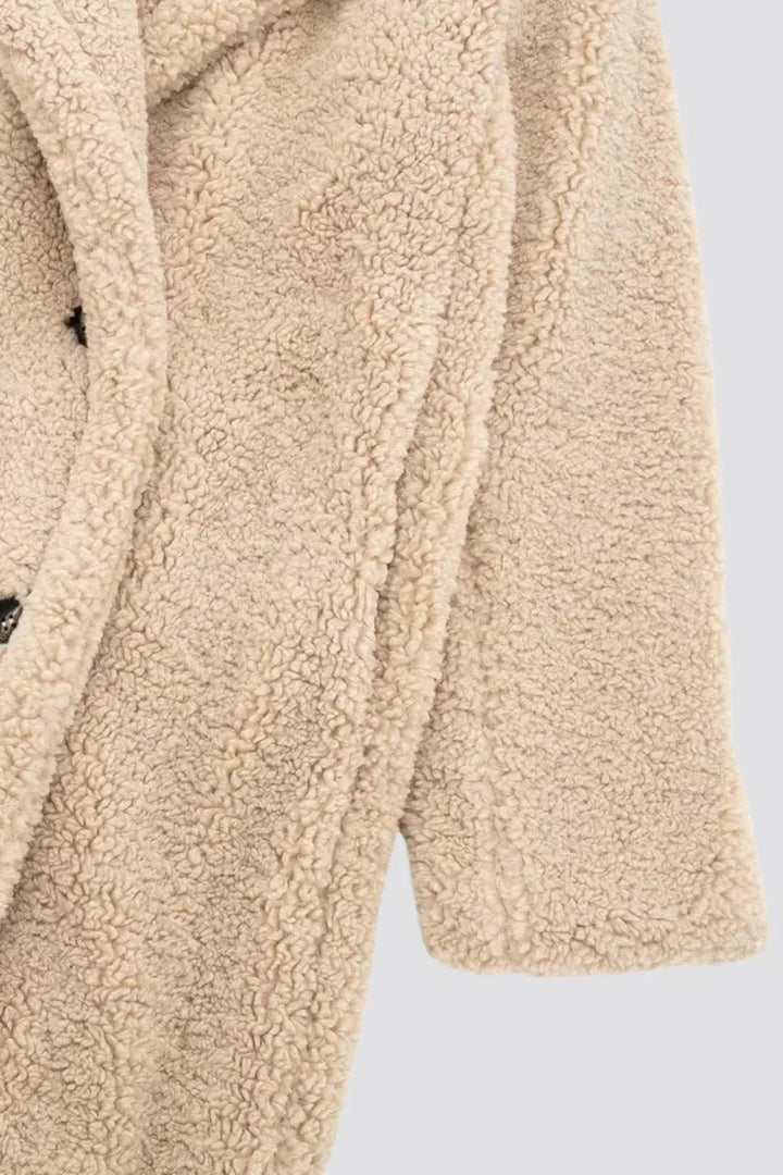 Emma | Manteau long effet peluche