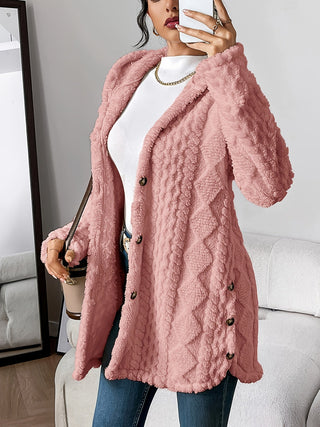 Sara | Manteau à capuche effet peluche