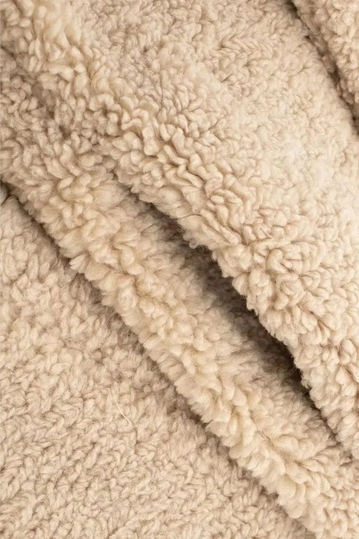 Emma | Manteau long effet peluche