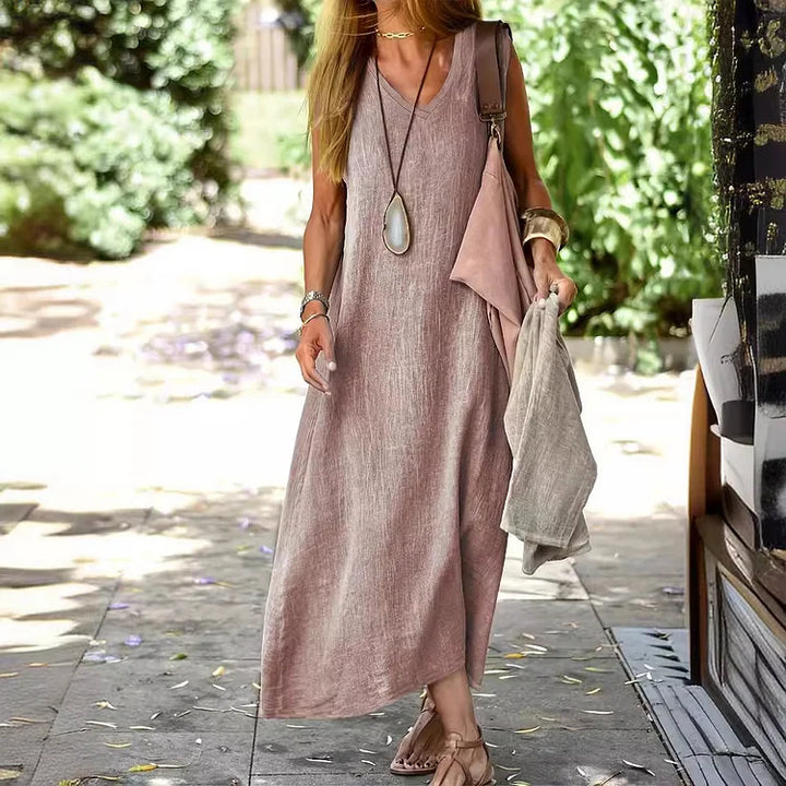 Colette Robe Longue d'Été – Robe Maxi Élégante et Ajustée pour Femme