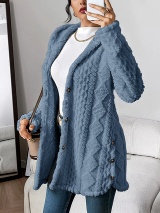 Sara | Manteau à capuche effet peluche