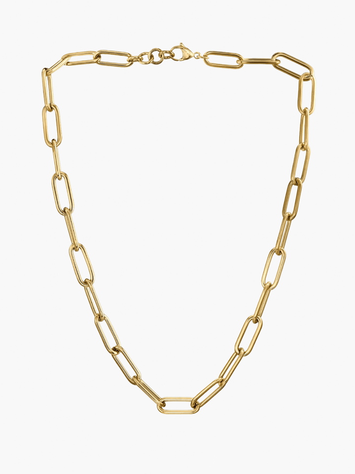 Collier plaqué or à motif nœud