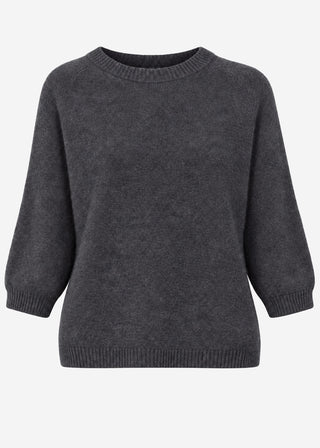Haut en maille mélangée alpaga — gris