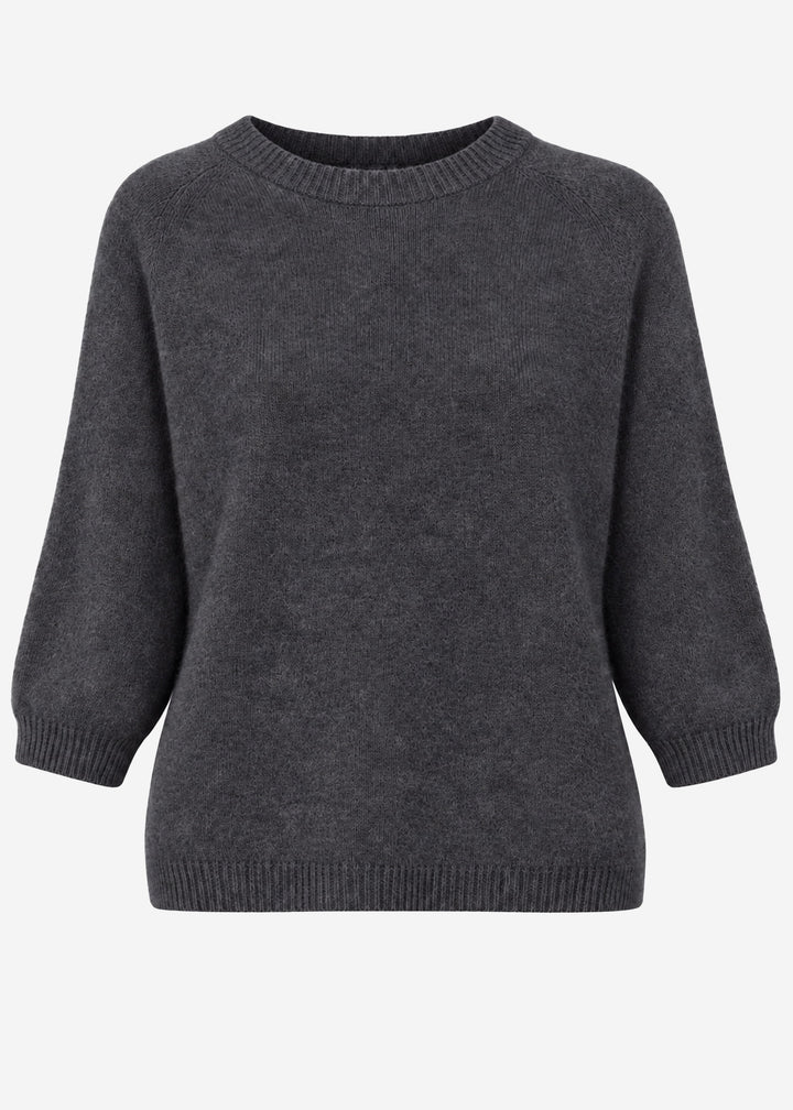 Haut en maille mélangée alpaga — gris