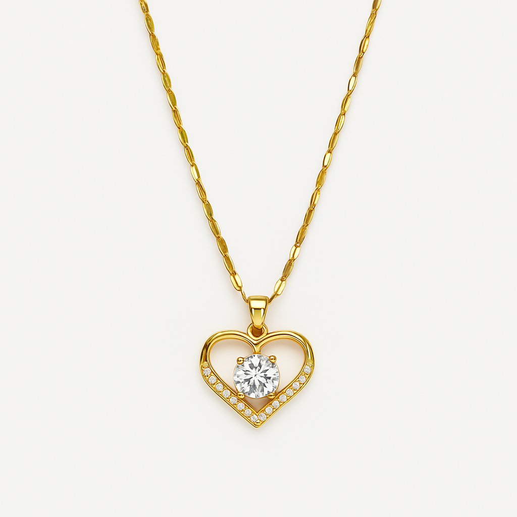 Amélia | Parure collier et bague plaquée or
