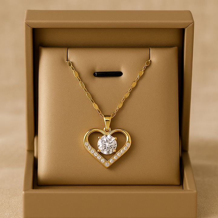 Amélia | Parure collier et bague plaquée or