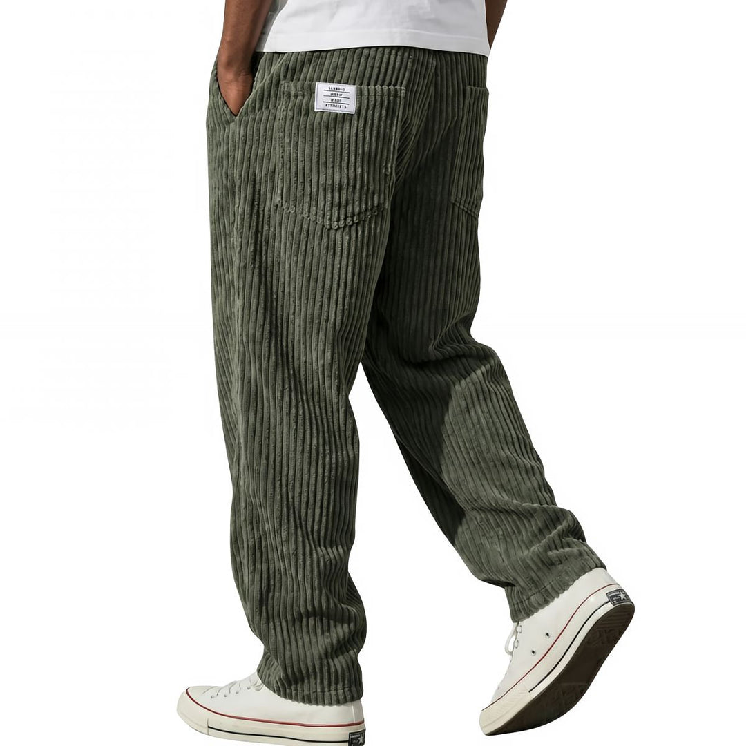 Sébastien | Pantalon en Velours Côtelé à Taille Élastique