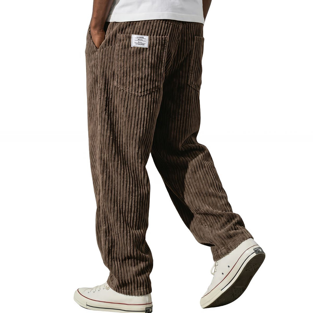 Sébastien | Pantalon en Velours Côtelé à Taille Élastique