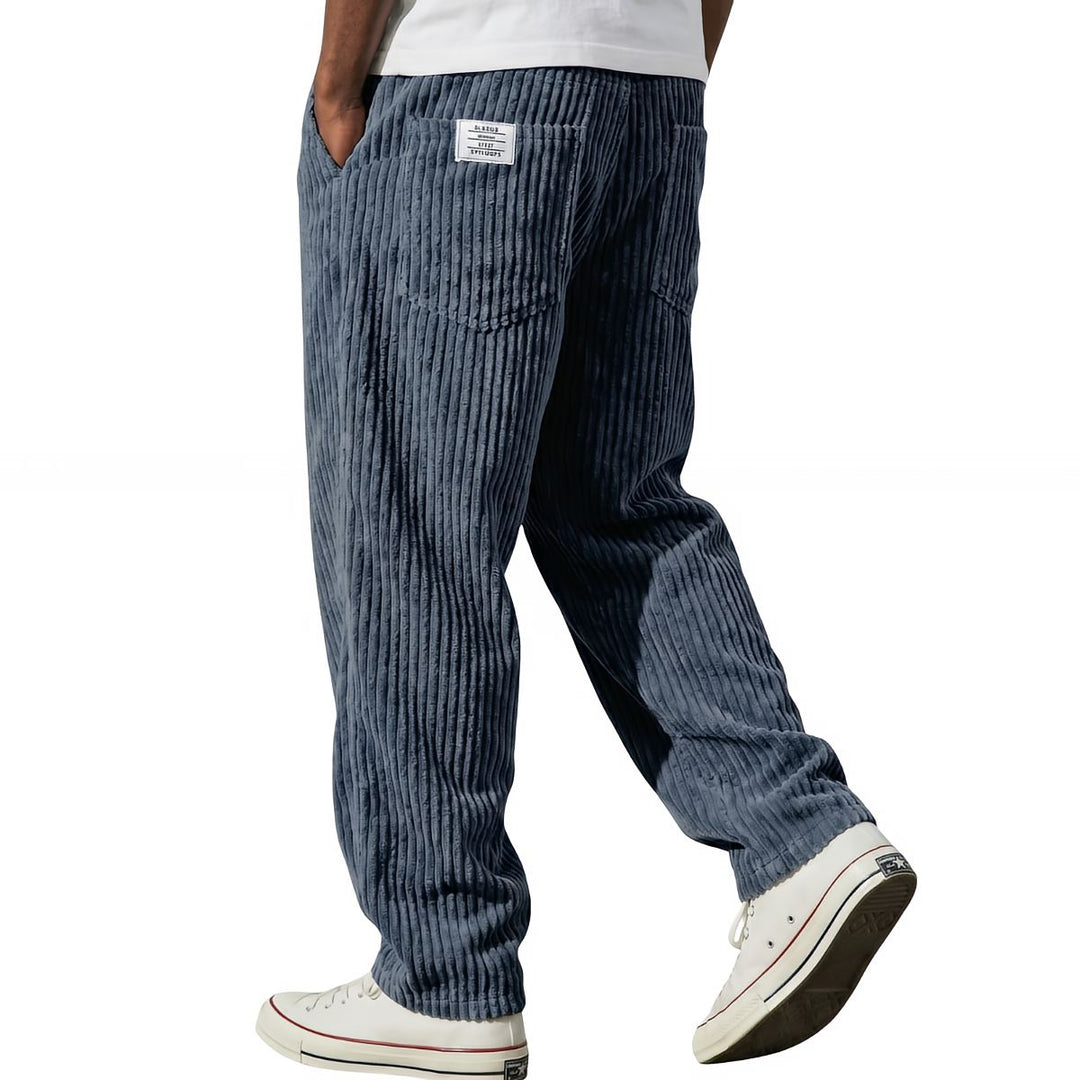 Sébastien | Pantalon en Velours Côtelé à Taille Élastique