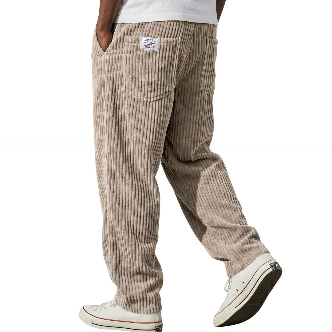 Sébastien | Pantalon en Velours Côtelé à Taille Élastique