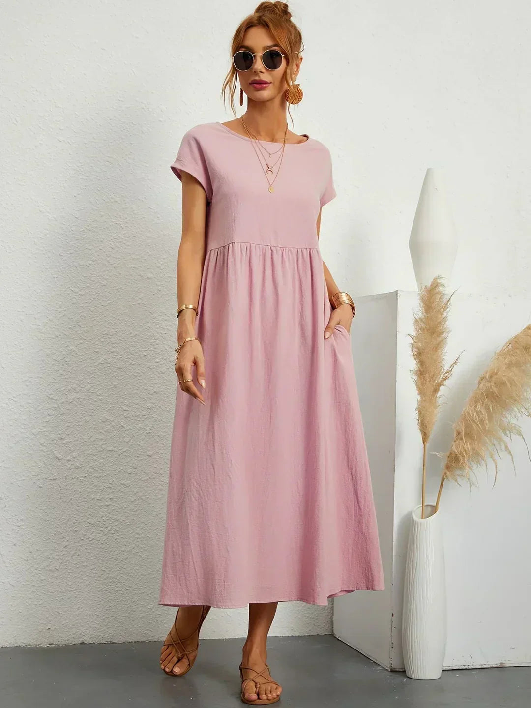 Gabrielle™ — Robe midi fluide élégance intemporelle