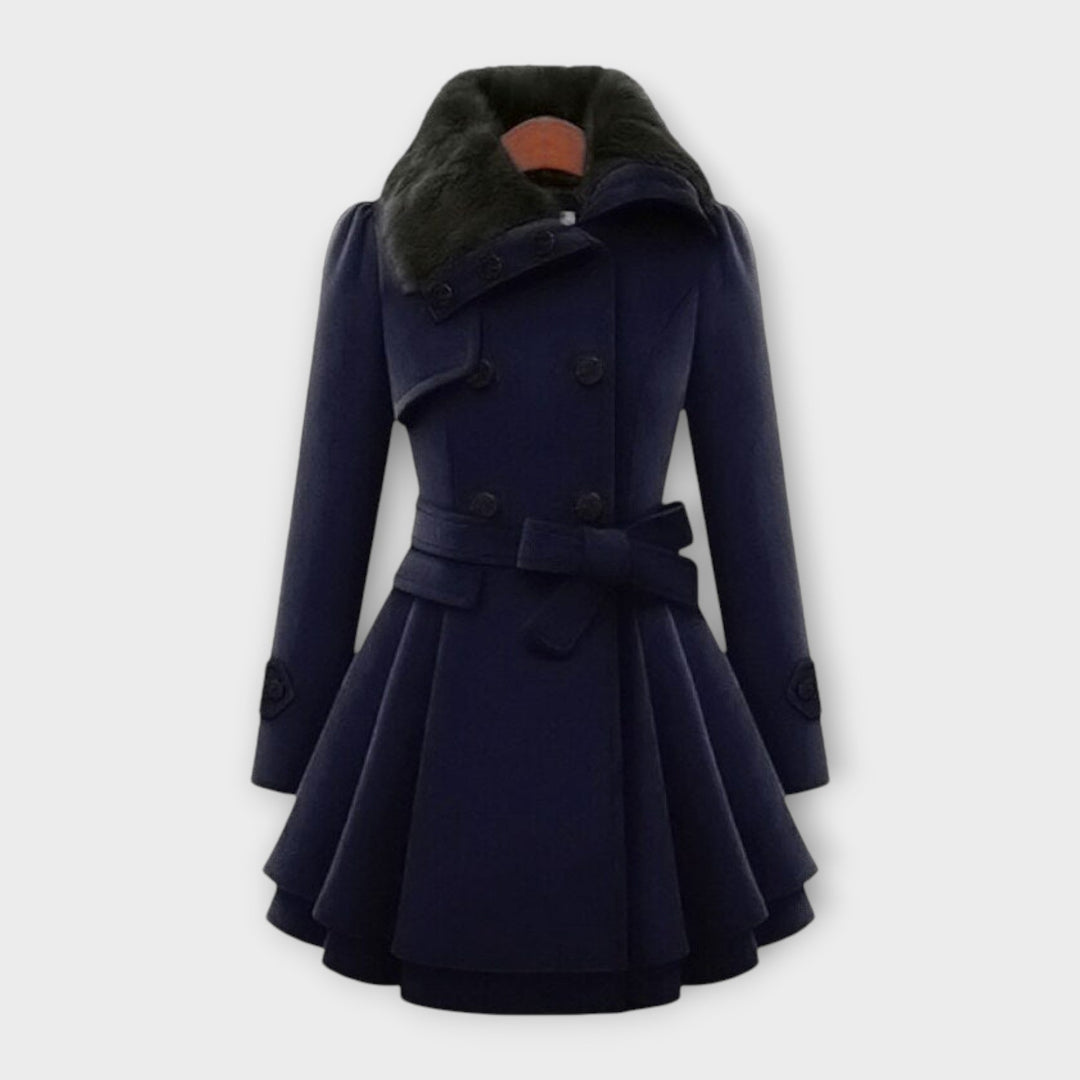 Ema | Manteau à col fourrure