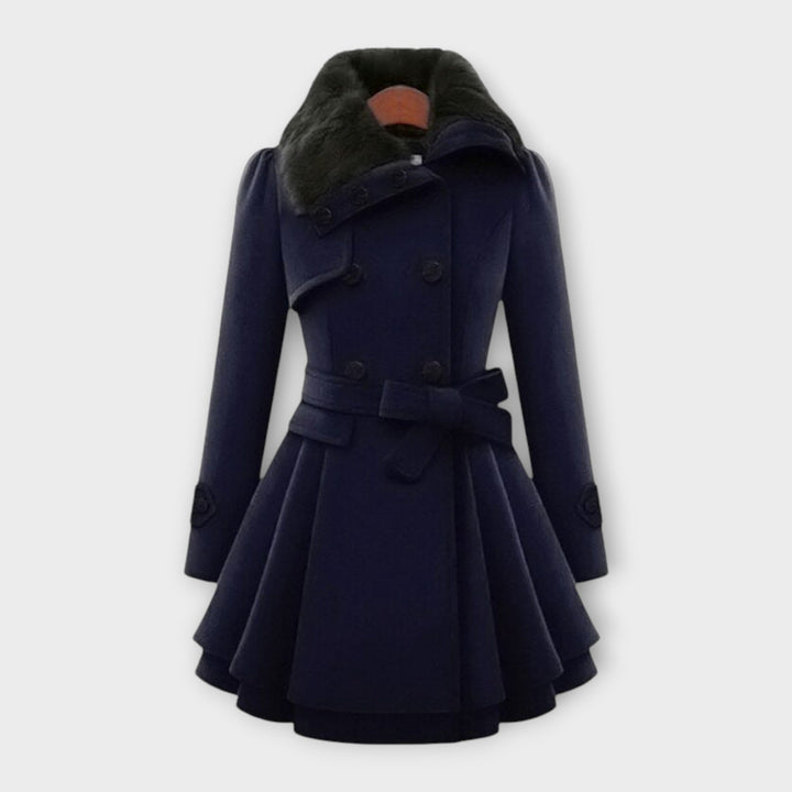 Ema | Manteau à col fourrure