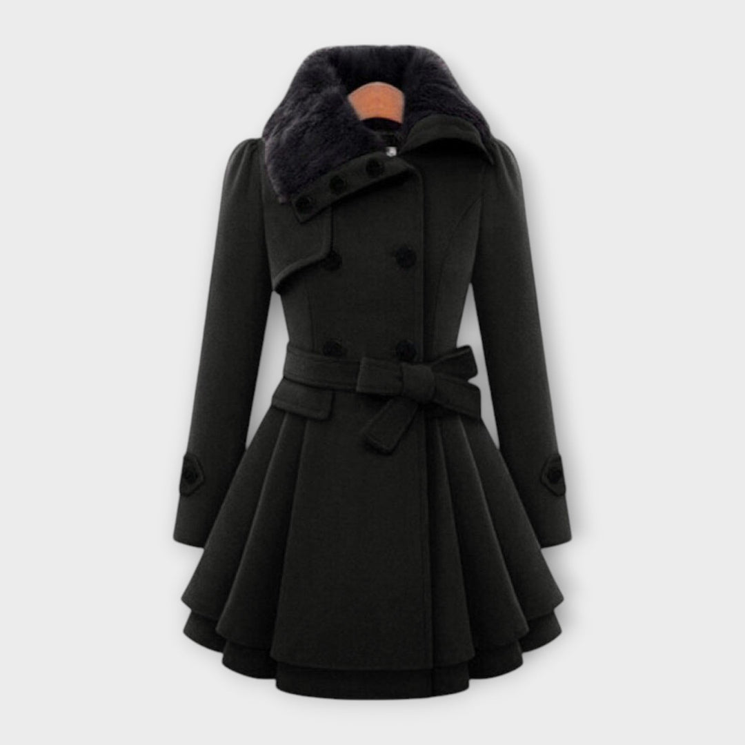 Ema | Manteau à col fourrure