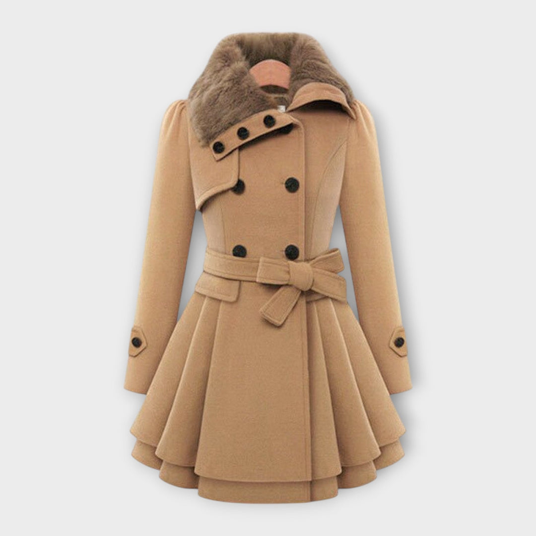 Ema | Manteau à col fourrure