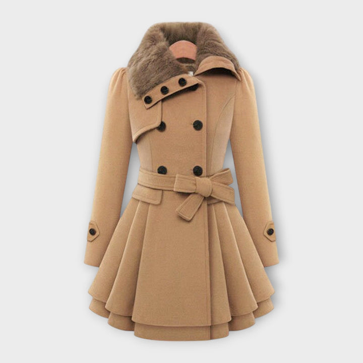 Ema | Manteau à col fourrure
