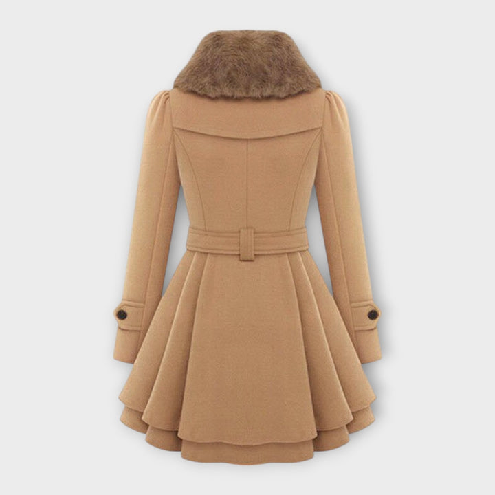 Ema | Manteau à col fourrure