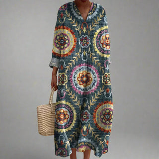 Ava | Robe Midi Géométrique
