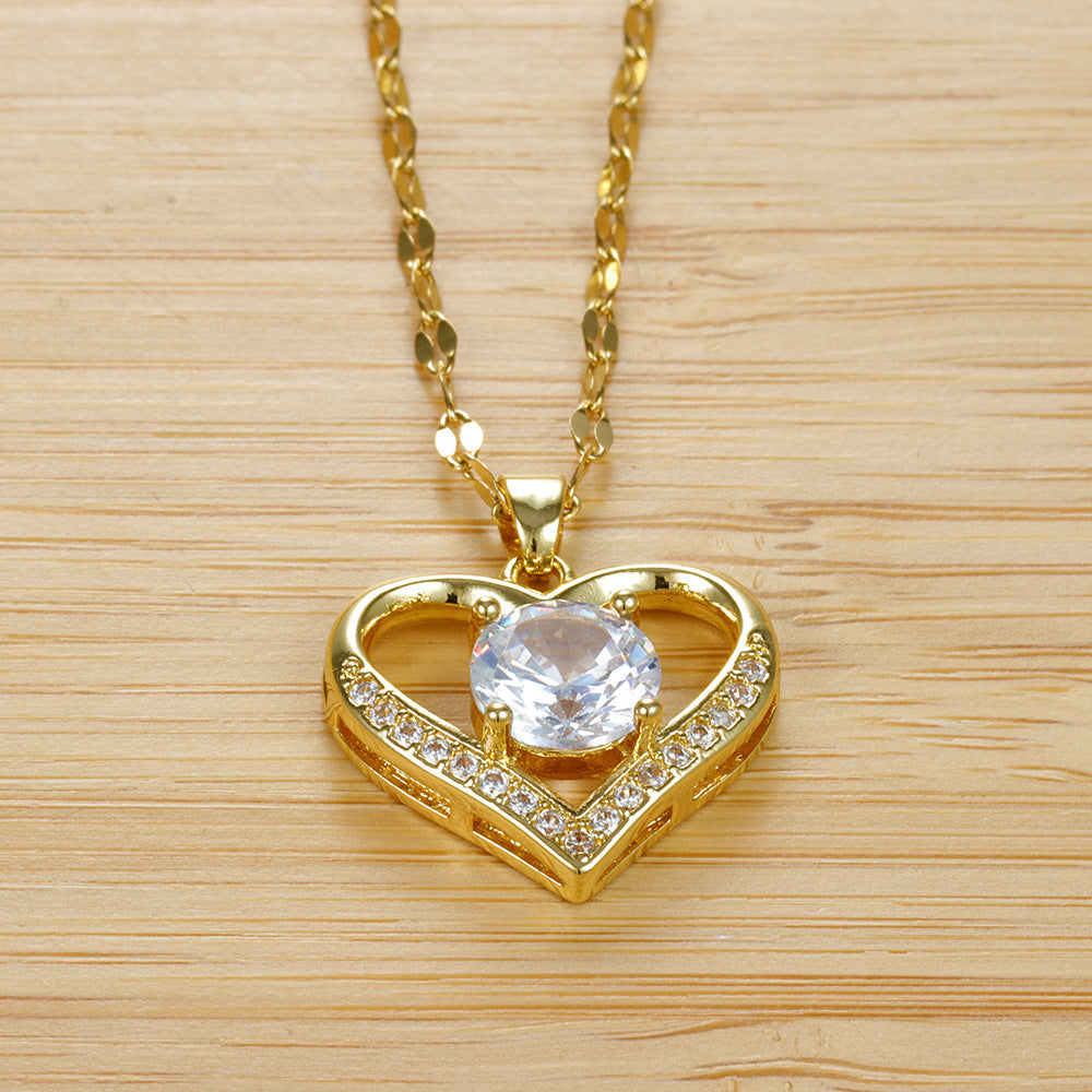Amélia | Parure collier et bague plaquée or