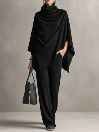 Sarina™ | Ensemble Chic à Drapé Deux Pièces