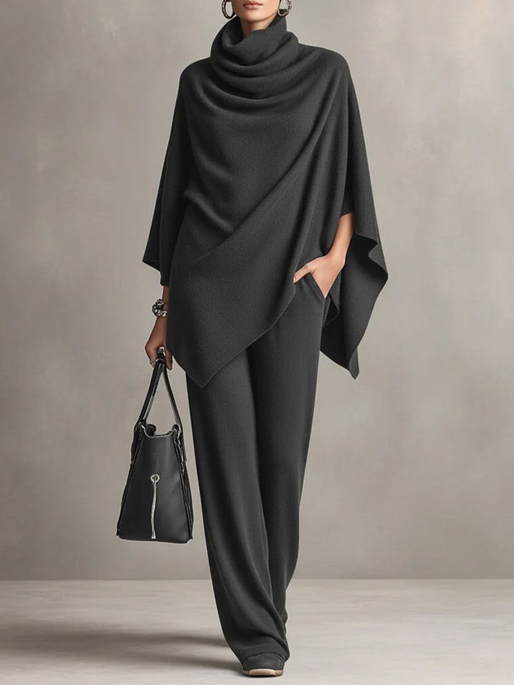 Sarina™ | Ensemble Chic à Drapé Deux Pièces