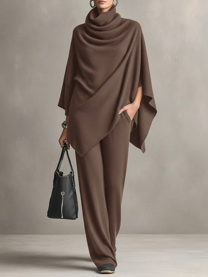 Sarina™ | Ensemble Chic à Drapé Deux Pièces