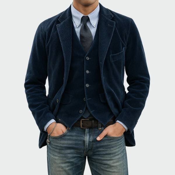 Tommy™ | Ensemble 2 pièces: Blazer et Gilet en Velours