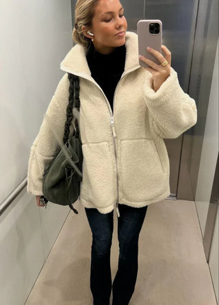 Kaja | Manteau effet peluche