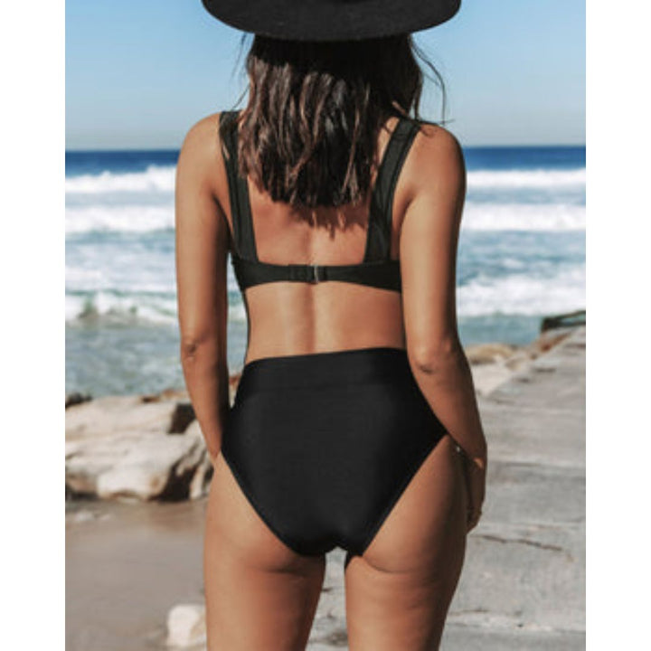 Coral Dream | Hauts de Maillot de Bain Uni Taille Haute