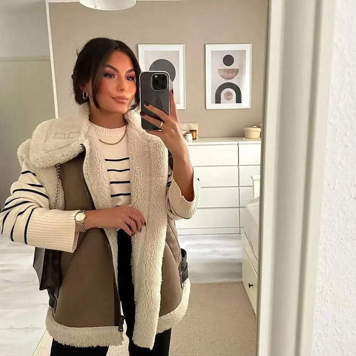 Demi | Gilet effet peluche