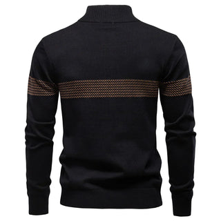Hervé | Pull classique en maille demi-zip pour homme