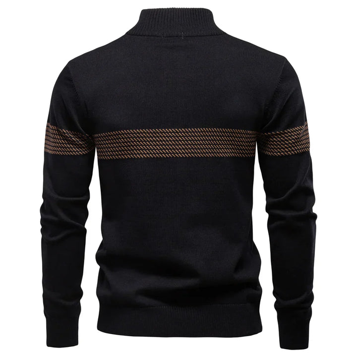 Hervé | Pull classique en maille demi-zip pour homme