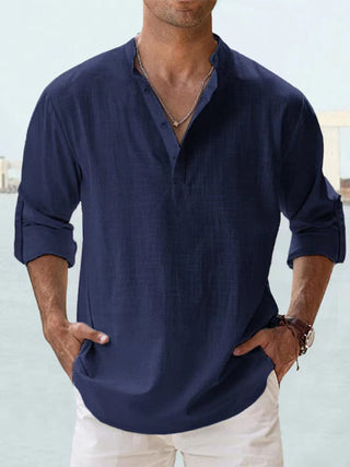 Félix | Chemise minimaliste à col mandarin pour homme