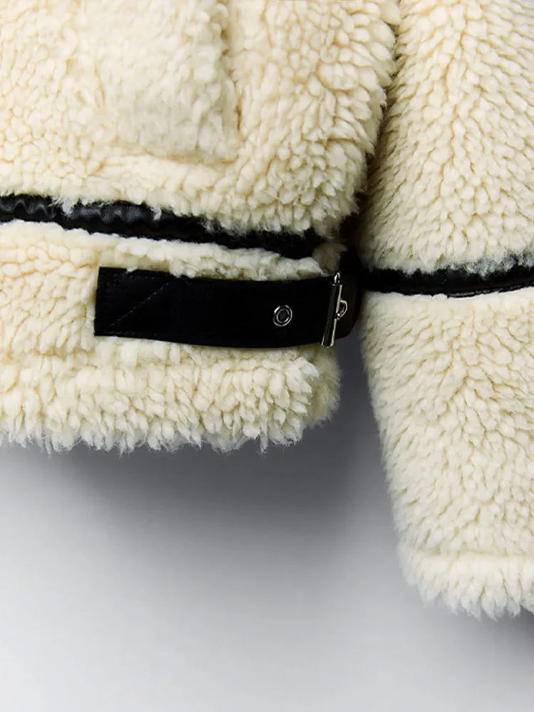Jasmin | Manteau souple effet peluche