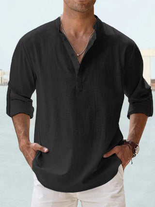 Félix | Chemise minimaliste à col mandarin pour homme